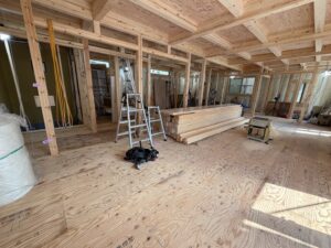 住宅の施工現場