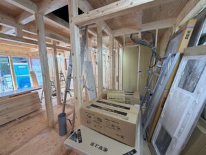 住宅の施工現場