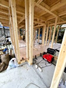 住宅の施工現場