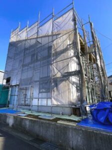 住宅の施工現場