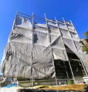 住宅の施工現場