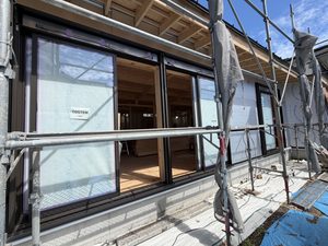 住宅の施工現場