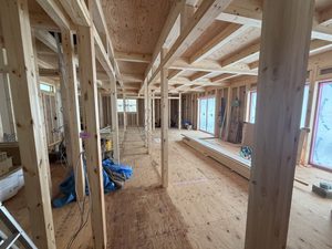 住宅の施工現場