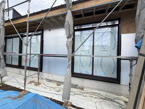 住宅の施工現場