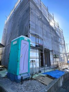 住宅の施工現場